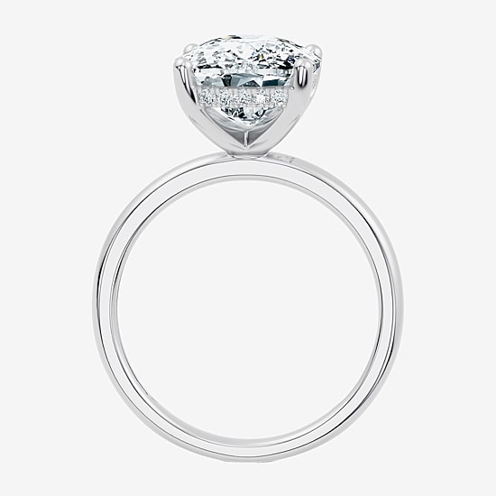Signature By Modern Bride (F / Vs2) Womens 5 1/10 Ct. T.W. Lab Grown White Diamond 14K Gold Cushion Engagement Ring