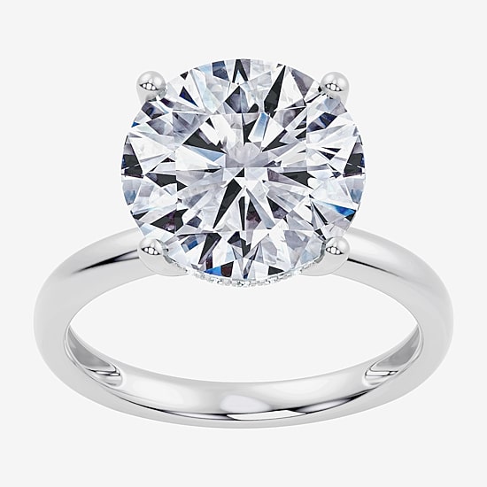 Signature By Modern Bride (F / Vs2) Womens 6 1/10 Ct. T.W. Lab Grown White Diamond 14K Gold Round Engagement Ring