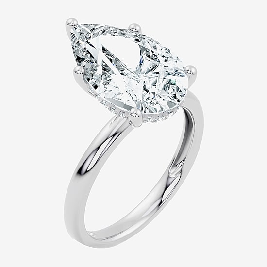 Signature By Modern Bride (F / Vs2) Womens 6 1/10 Ct. T.W. Lab Grown White Diamond 14K Gold Pear Engagement Ring