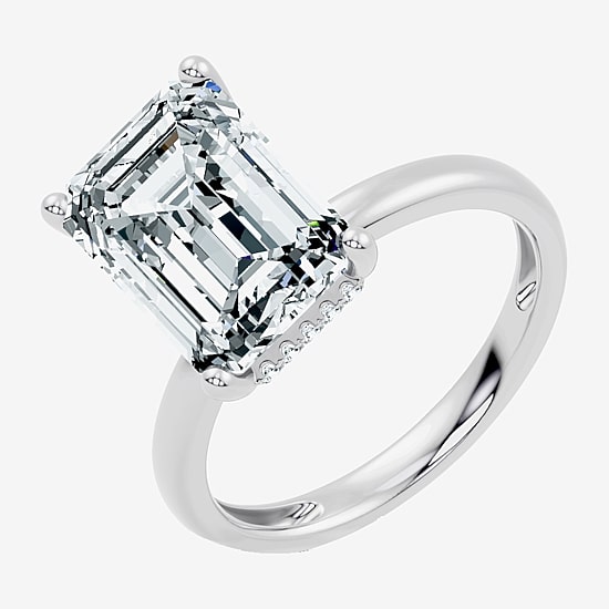 Signature By Modern Bride (F / Vs2) Womens 5 1/10 Ct. T.W. Lab Grown White Diamond 14K Gold Engagement Ring