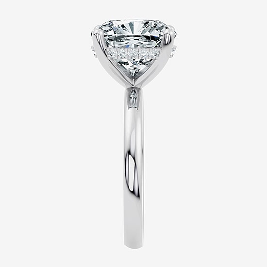 Signature By Modern Bride (F / Vs2) Womens 5 1/10 Ct. T.W. Lab Grown White Diamond 14K Gold Cushion Engagement Ring