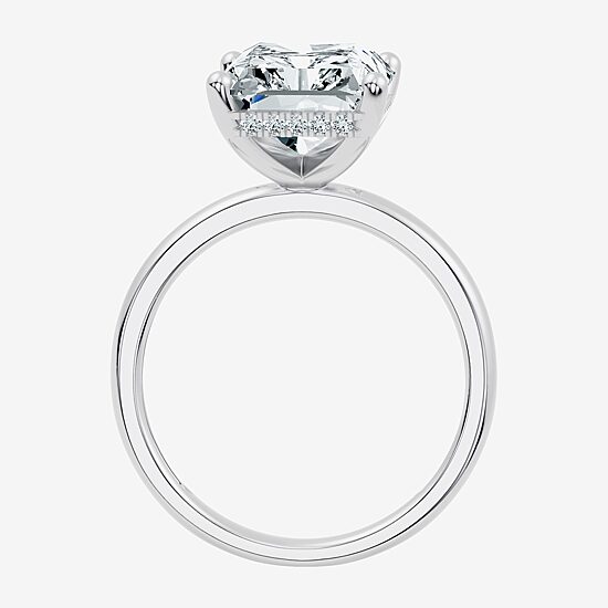 Signature By Modern Bride (F / Vs2) Womens 6 1/10 Ct. T.W. Lab Grown White Diamond 14K Gold Rectangular Engagement Ring