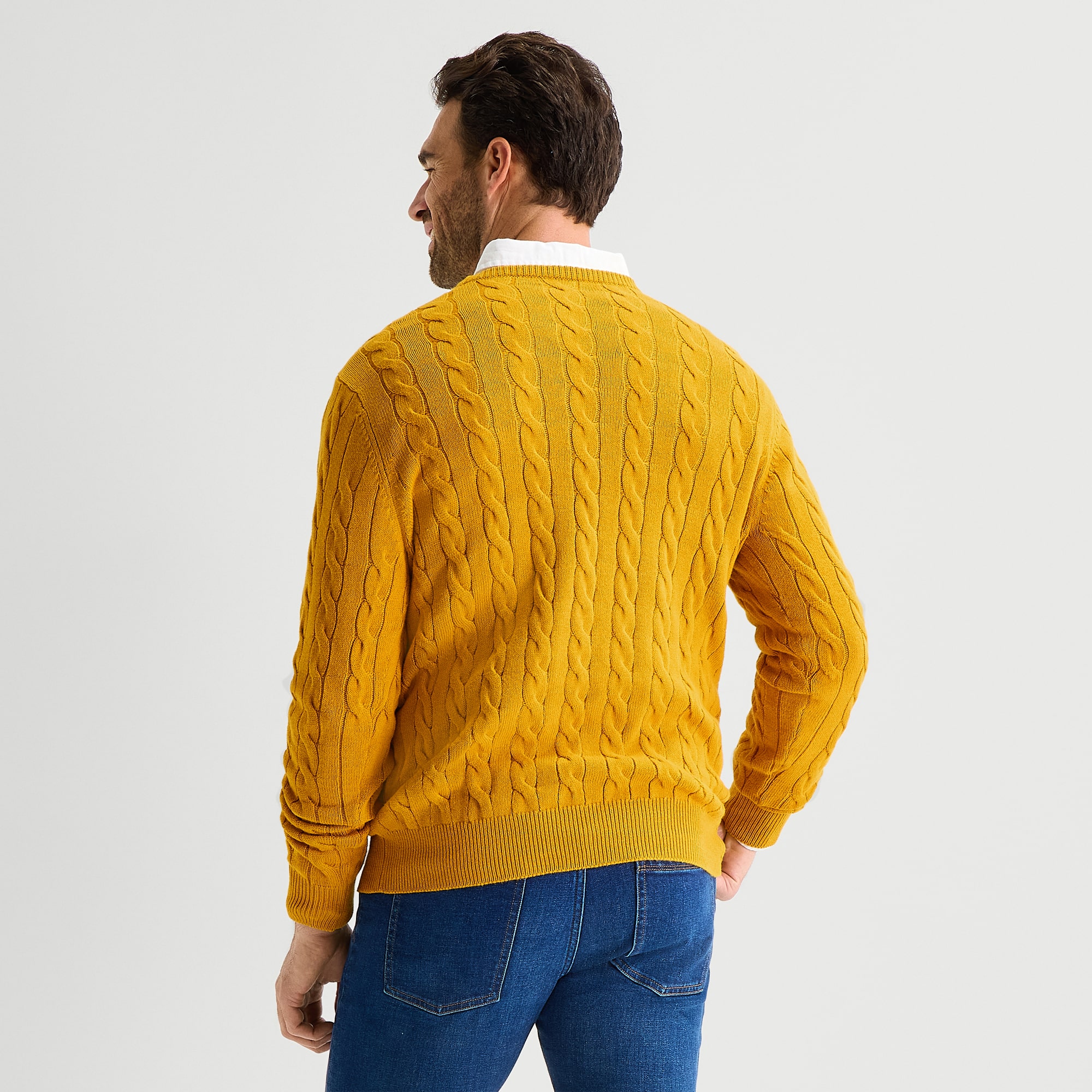 St. John's Bay Cable Mens Crew Neck Long Sleeve Pullover Sweater