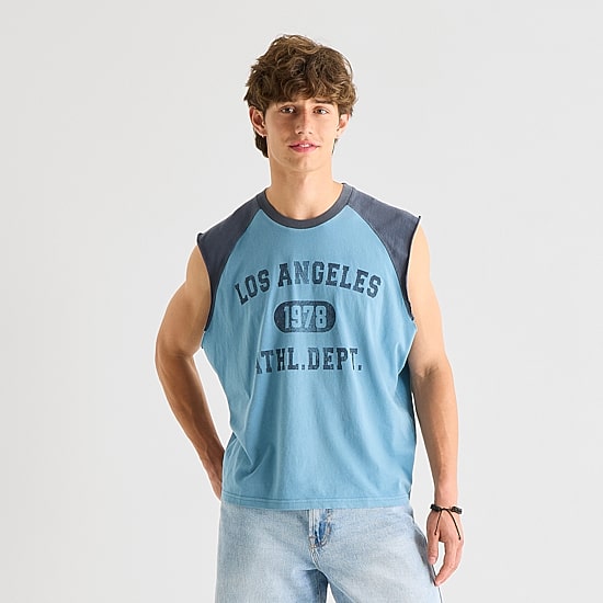 Arizona Mens Crew Neck Short Sleeve Muscle T-Shirt