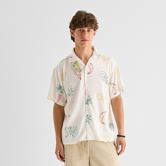 Arizona Mens Short Sleeve Regular Fit Button-Down Shirt