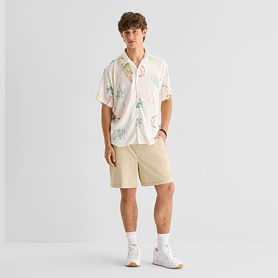 Arizona Mens Short Sleeve Regular Fit Button-Down Shirt