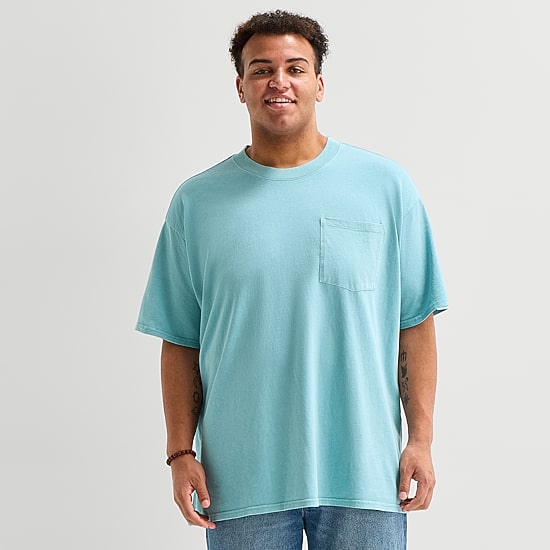 Arizona Mens Crew Neck Short Sleeve Big and Tall T-Shirt