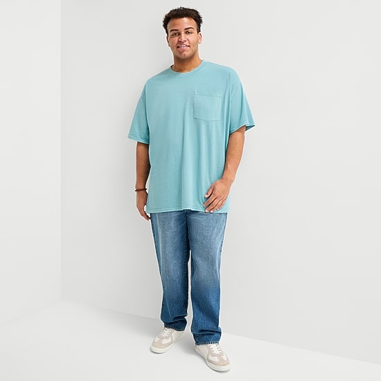 Arizona Mens Crew Neck Short Sleeve Big and Tall T-Shirt