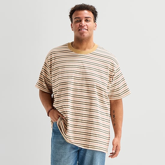 Arizona Mens Crew Neck Short Sleeve Big and Tall T-Shirt