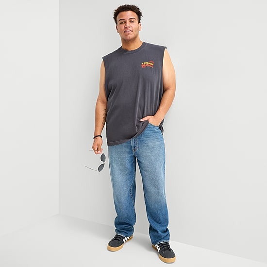 Arizona Mens Crew Neck Sleeveless Big and Tall Muscle T-Shirt
