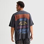 Arizona Mens Crew Neck Short Sleeve Boxy Fit Big and Tall Graphic T-Shirt
