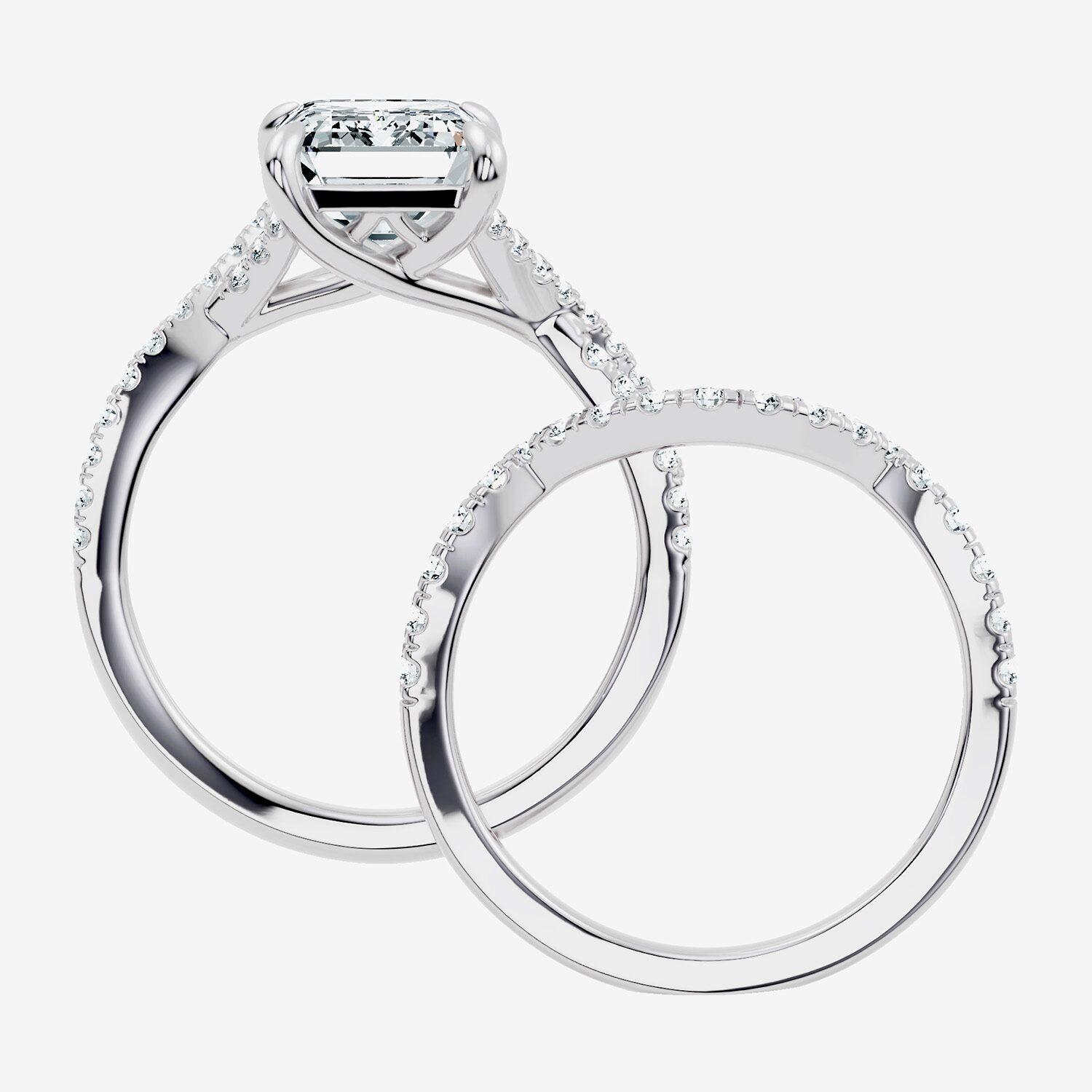 Signature By Modern Bride (F-G / Vs2-Si1) Womens 3 1/2 CT. T.W Lab Grown White Diamond 10K Gold Side Stone Bridal Set