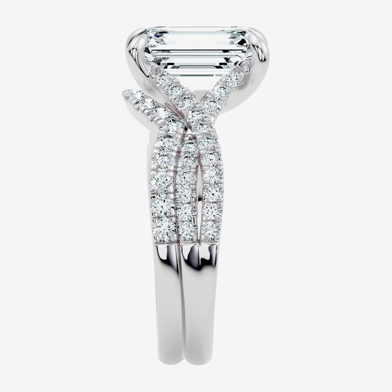 Signature By Modern Bride (F-G / Vs2-Si1) Womens 3 1/2 CT. T.W Lab Grown White Diamond 10K Gold Side Stone Bridal Set