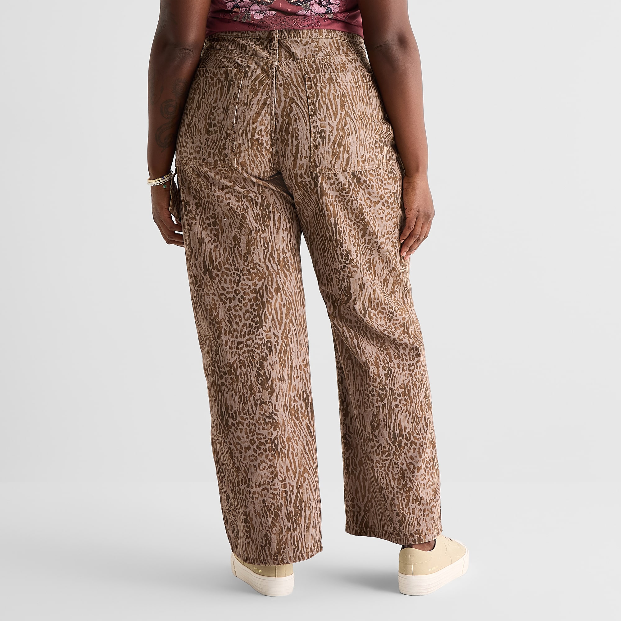 Arizona Womens Juniors Plus Straight Leg Jean