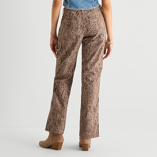 Arizona Womens Juniors Low Rise Straight Leg Jean