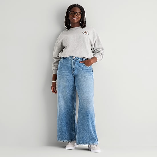 Arizona Womens Juniors Plus Low Rise Baggy Fit Jean