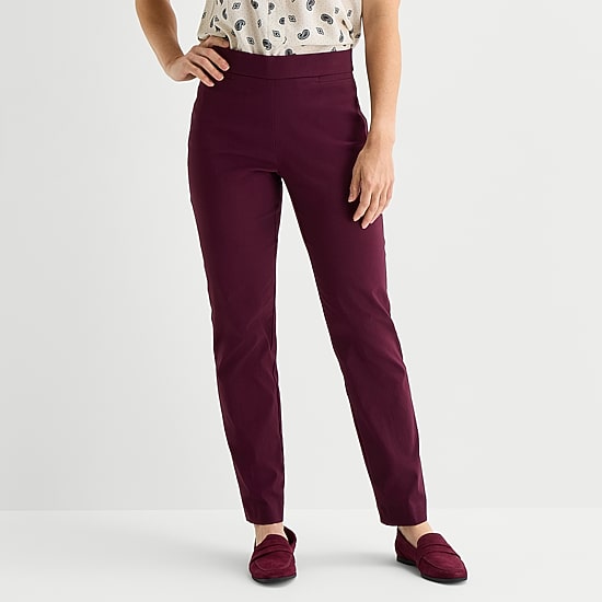 Liz Claiborne Lisa Womens Straight Pull-On Pant