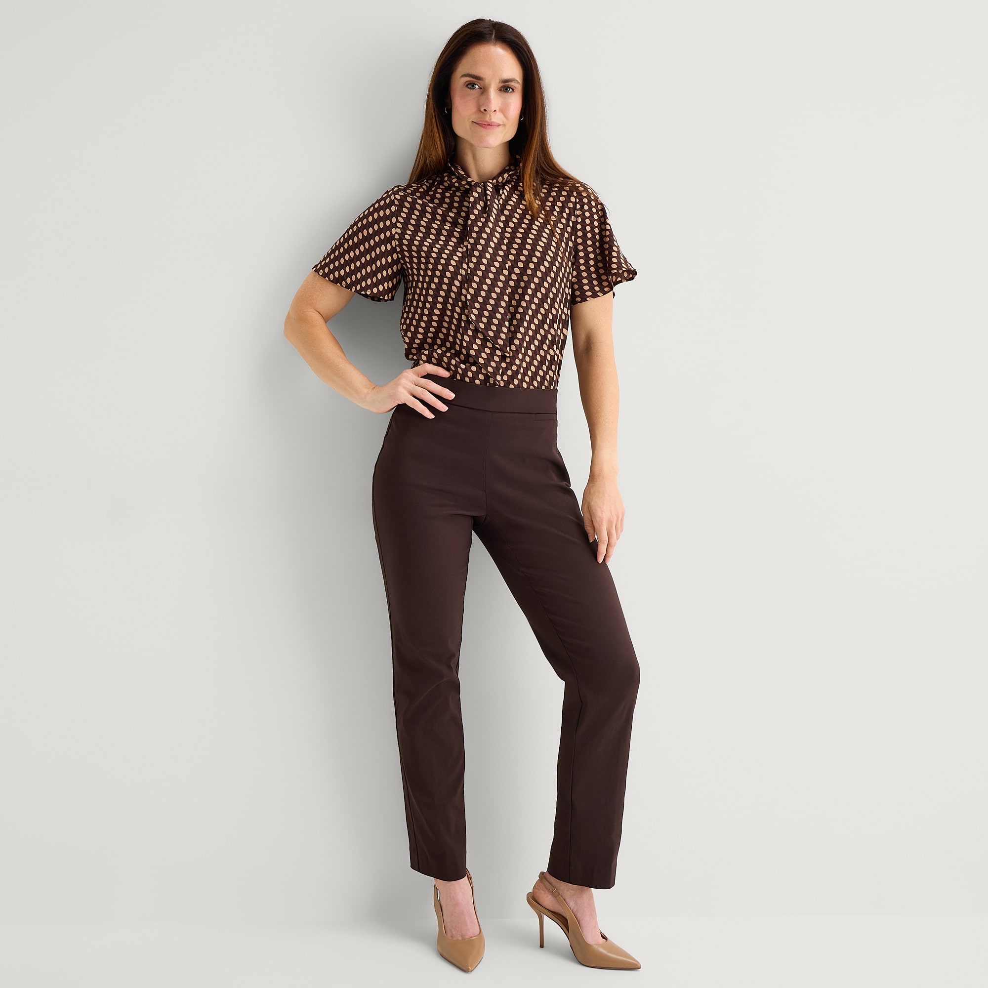 Liz Claiborne Lisa Womens Straight Pull-On Pant