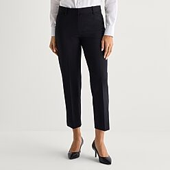 women's petite black dress pants Slimsation Petite Pull On Ankle Slimming Pant