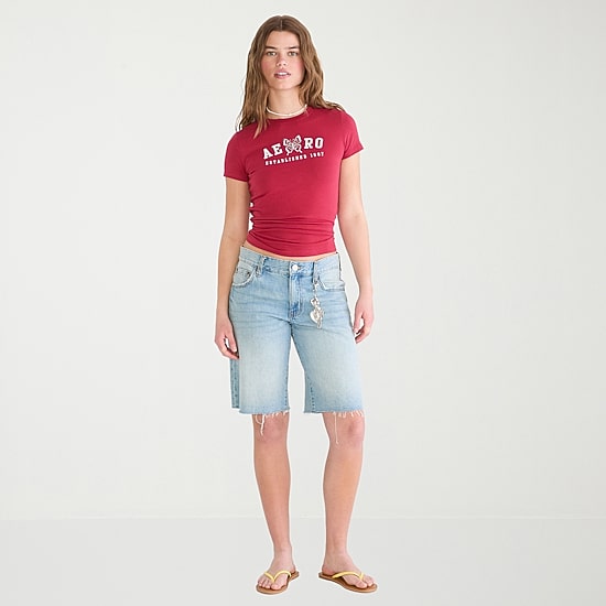 AEROPOSTALE Womens Juniors Crew Neck Short Sleeve Regular Fit Graphic T-Shirt