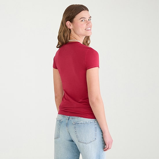 AEROPOSTALE Womens Juniors Crew Neck Short Sleeve Regular Fit Graphic T-Shirt