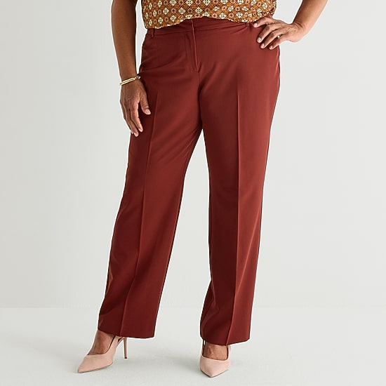 Liz Claiborne Audra Womens Straight Mid Rise Trouser