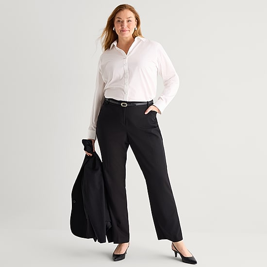 Liz Claiborne Audra Womens Straight Mid Rise Trouser