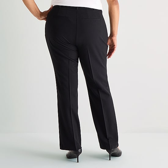 Liz Claiborne Audra Curvy Womens Straight Mid Rise Trouser