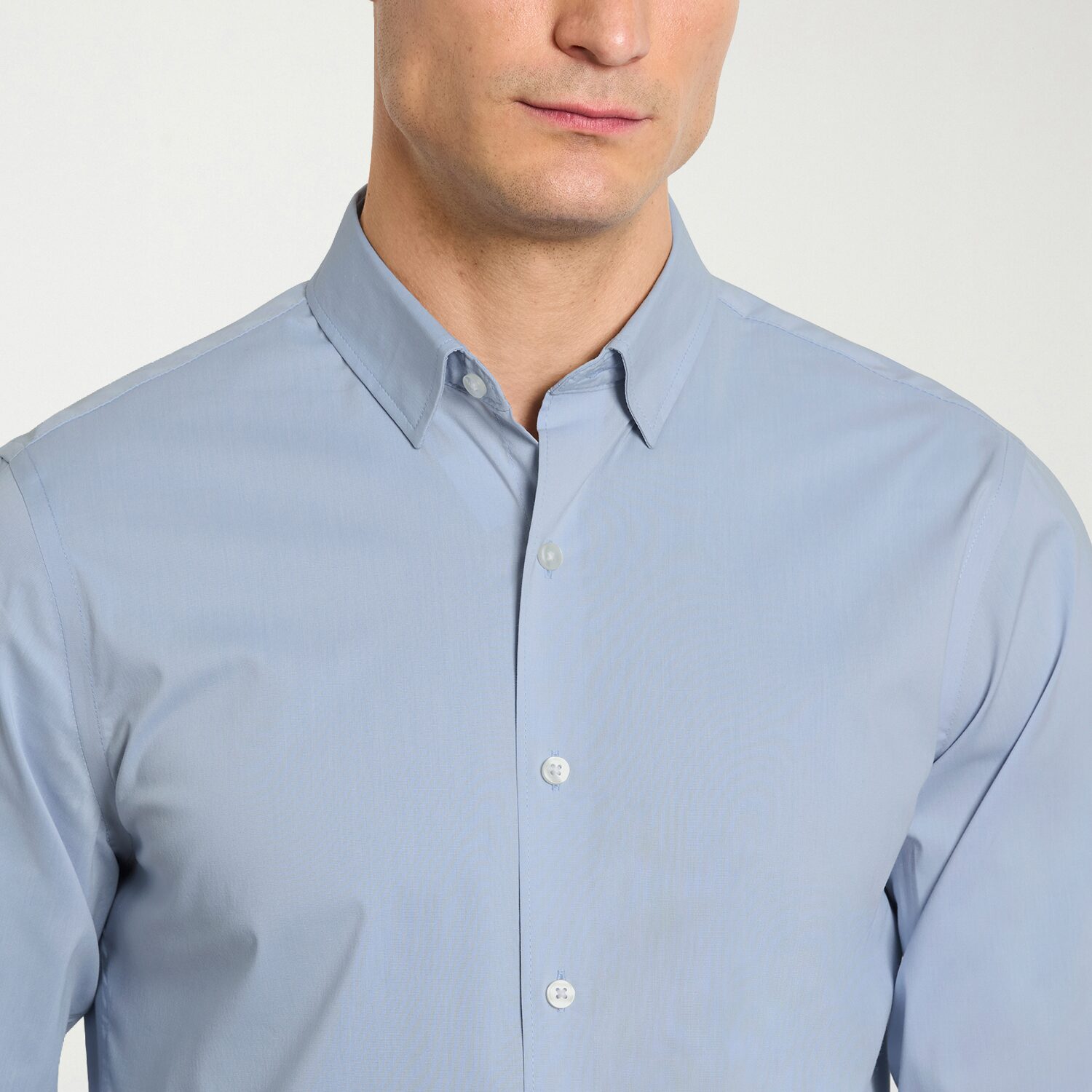 Van Heusen Everyday Defense Stain Shield Mens Long Sleeve Slim Fit Button-Down Shirt