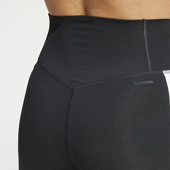 adidas Womens High Rise Knit Active Flare Full Length Leggings