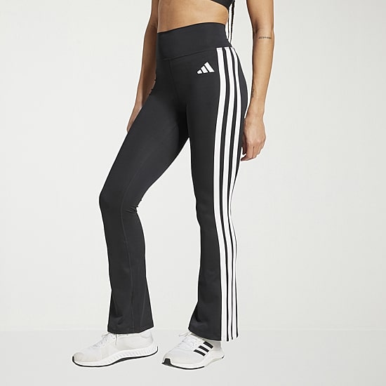 adidas Womens High Rise Knit Active Flare Full Length Leggings