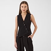 RM Rebecca Minkoff Womens V Neck Sleeveless Vest
