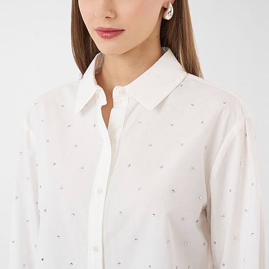 RM Rebecca Minkoff Womens Fitted Long Sleeve Loose Fit Button-Down Shirt