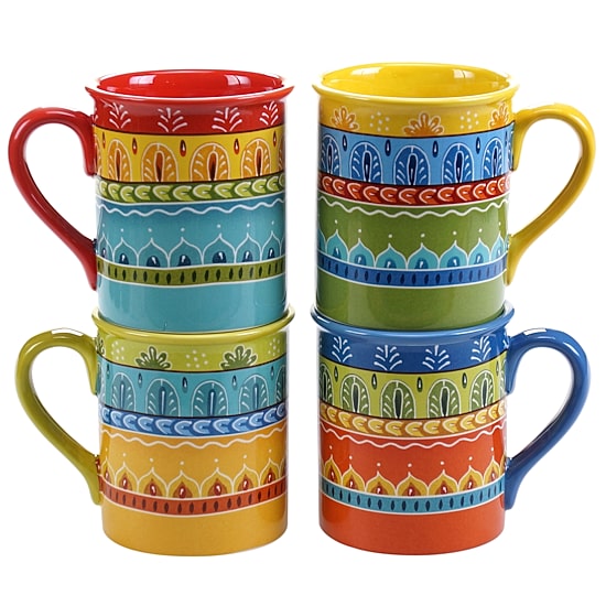 Certified International Valencia 4-pc. Mug Set