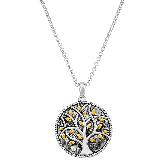 Forever Inspired Tree Of Life Womens Sterling Silver Round 18 Inch Pendant Necklace