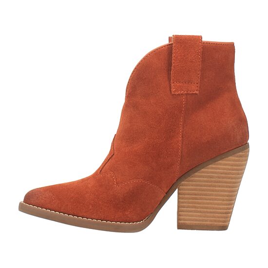 Dingo Womens Flannie Block Heel Booties