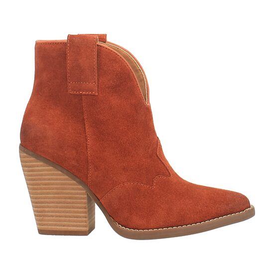 Dingo Womens Flannie Block Heel Booties