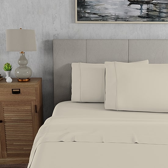 Color Sense 100% Cotton 300TC Ultra-Soft & Silky Wrinkle-Resistant Sheets Set
