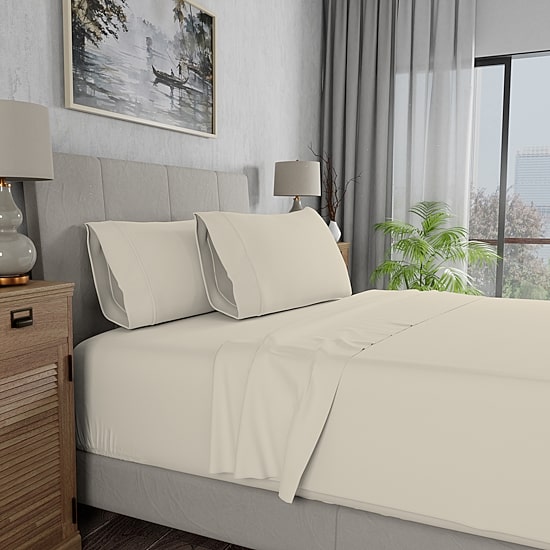 Color Sense Cotton Sateen 300tc Wrinkle Resistant Pillowcase