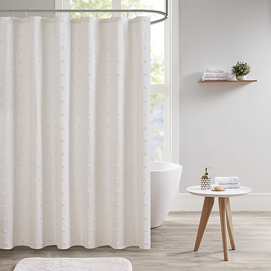 Urban Habitat Maize Cotton Yarn Dyed Jacquard Shower Curtain