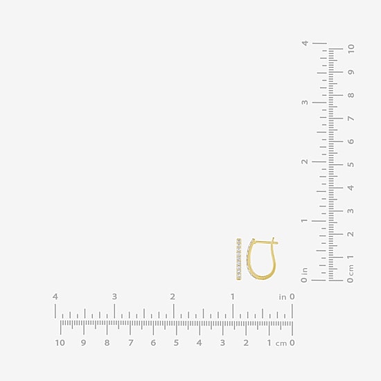 (H-I / I1) Womens 1/2 CT. T.W. Lab Grown White Diamond 10K Gold 18mm Hoop Earrings