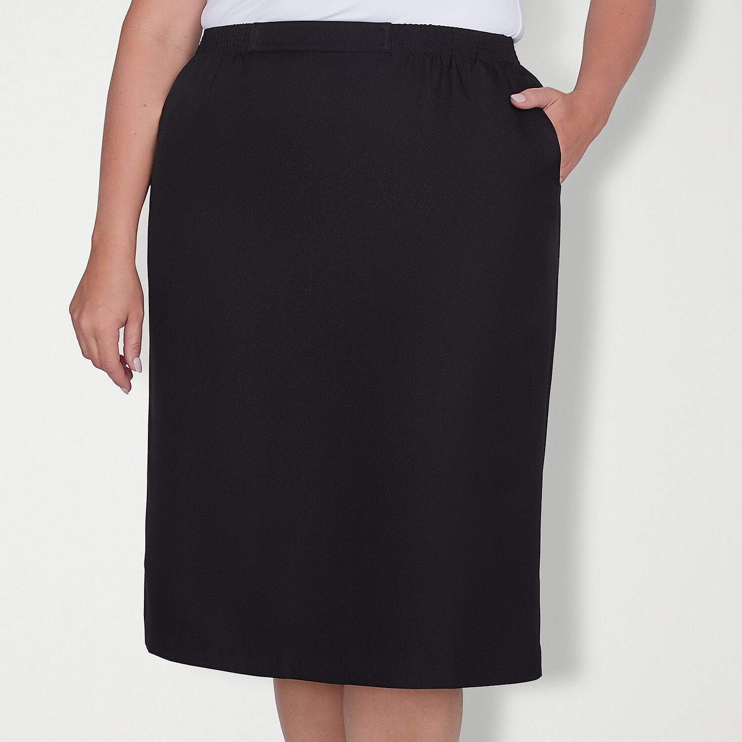 Alfred Dunner Suiting Womens Plus Pencil Skirt