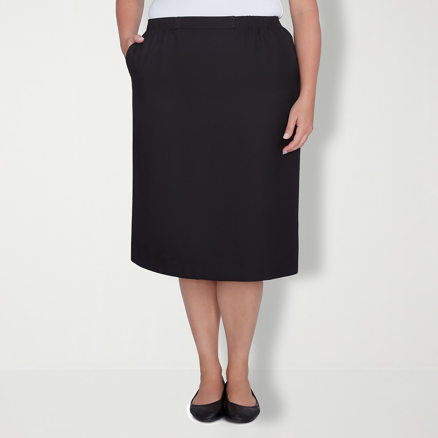 Alfred Dunner Suiting Womens Plus Pencil Skirt
