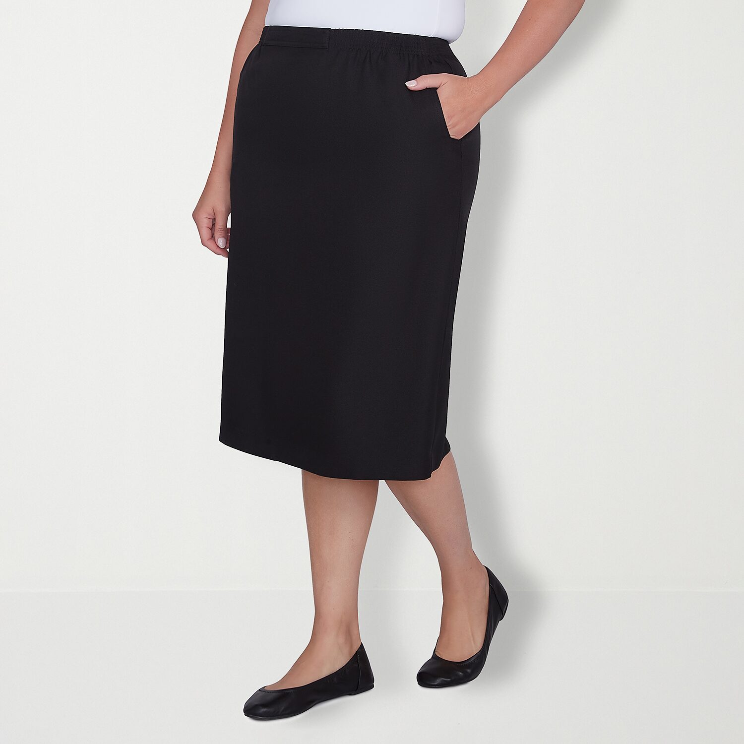 Alfred Dunner Suiting Womens Plus Pencil Skirt