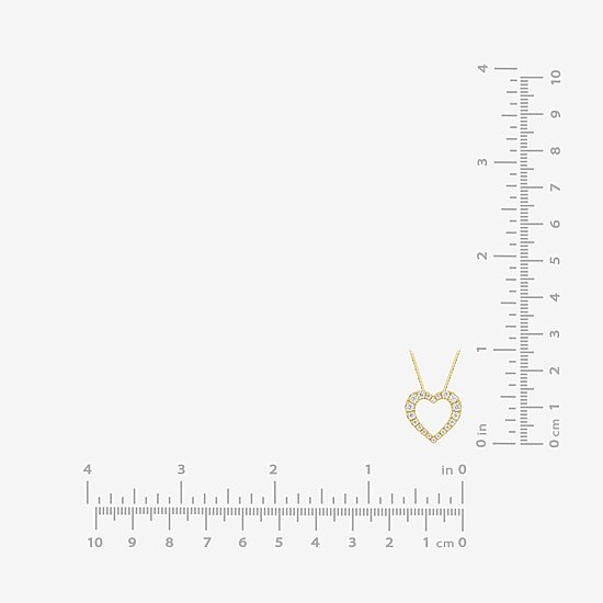 (H-I / I1) Womens 1/2 CT. T.W. Lab Grown White Diamond 10K Gold Heart 18 Inch Pendant Necklace