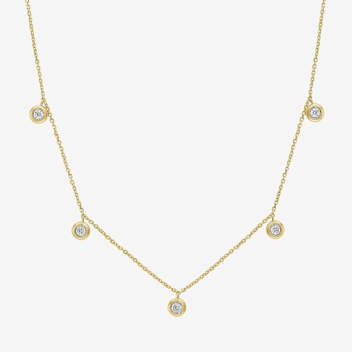 (G-H / I1-I2) Womens 1/6 CT. T.W. Lab Grown White Diamond 10K Gold 18 Inch Pendant Necklace, One Size