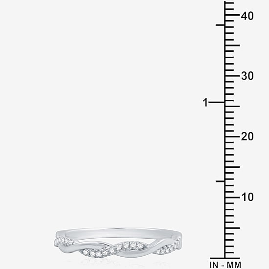 I Said Yes (H-I / I1) 1/10 CT. T.W. Lab Grown White Diamond Sterling Silver or 14K Gold Over Silver Wedding Band