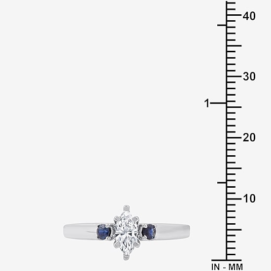 I Said Yes (H-I / I1) Womens 5/8 CT. T.W. Lab Grown White Diamond Sterling Silver Marquise Bridal Set