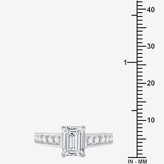 (G-H / Si2-I1) Womens 2 1/2 CT. T.W. Lab Grown White Diamond 10K Gold Side Stone Bridal Set