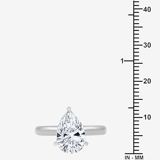 3 CT. Lab-Grown (G / VS2)  Diamond Pear Solitaire Engagement Ring in14K Gold